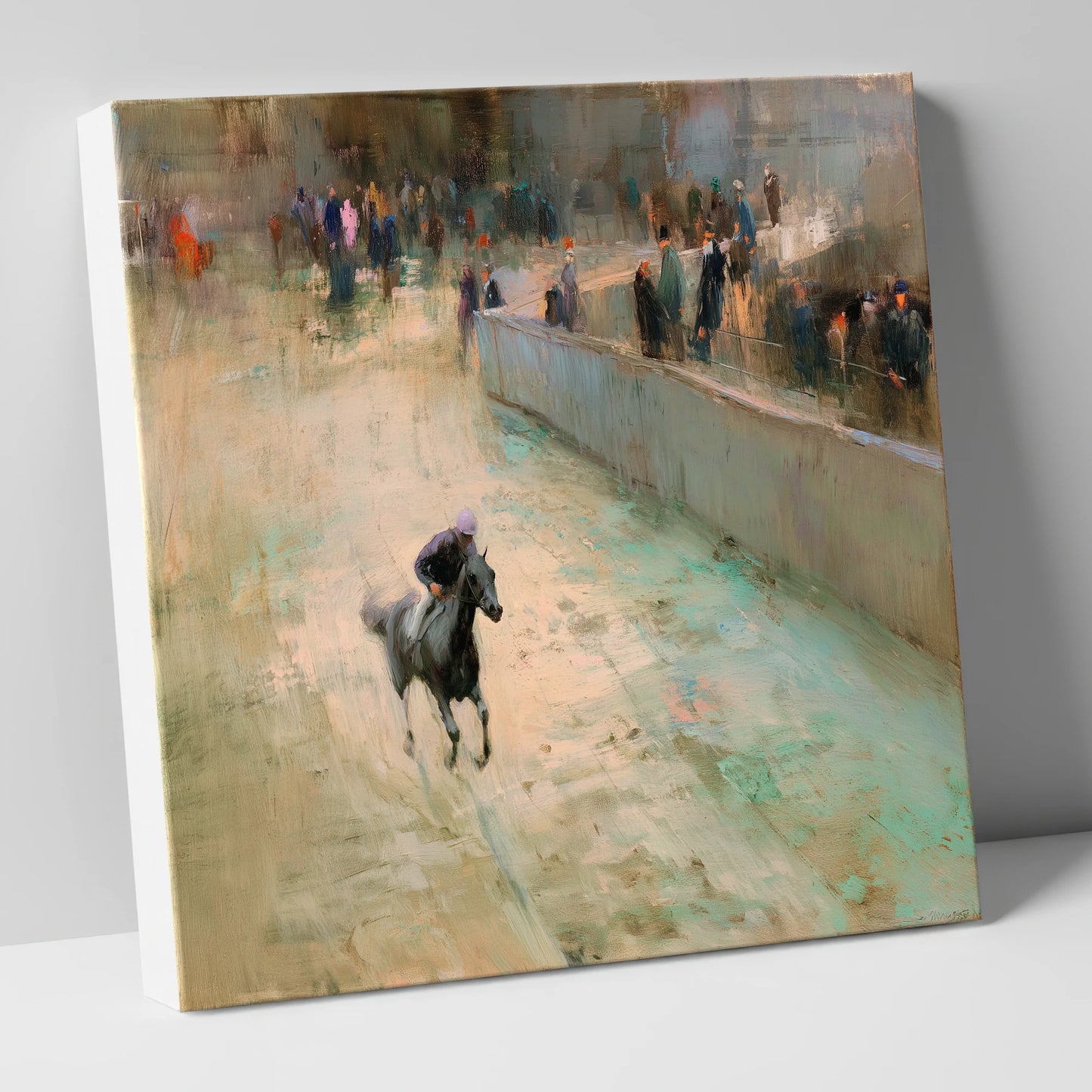 Echoes of the Track racing horse canvas wall art