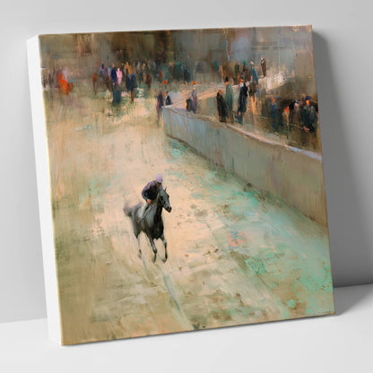 Echoes of the Track racing horse canvas wall art