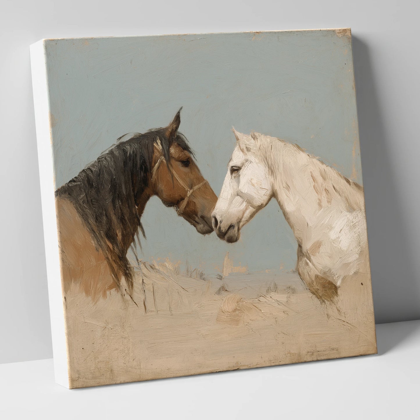 Kindred Spirits horse portrait canvas wall art