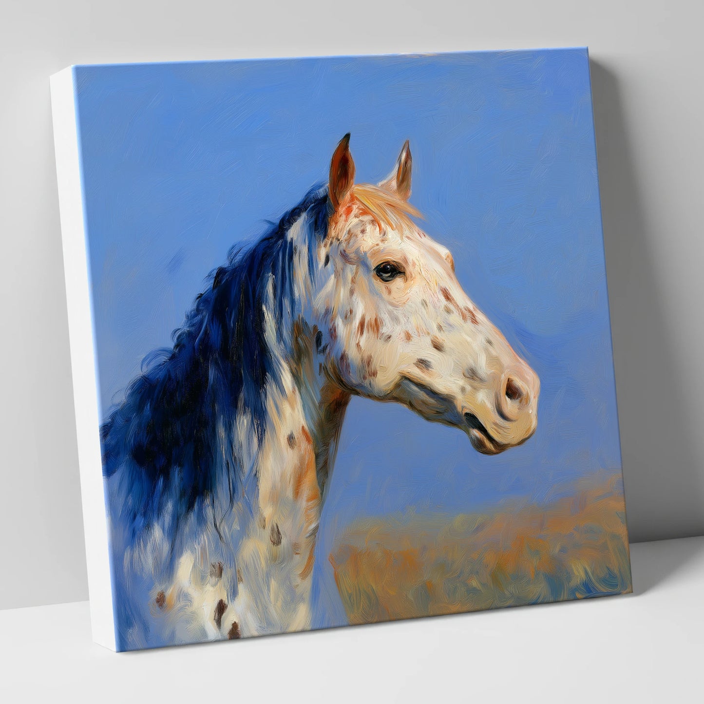Azure Appaloosa Portrait horse breed canvas wall art