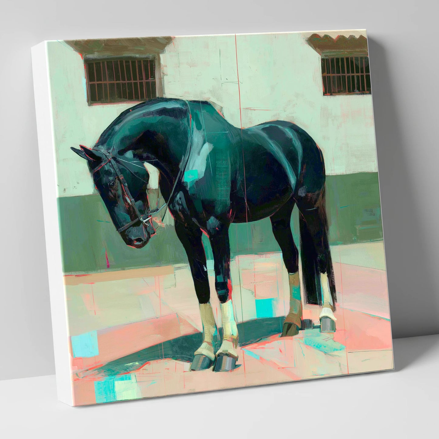 Midnight Silhouette Study horse breed canvas wall art