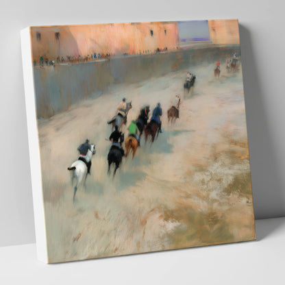 The Thundering Pack polo horse canvas wall art
