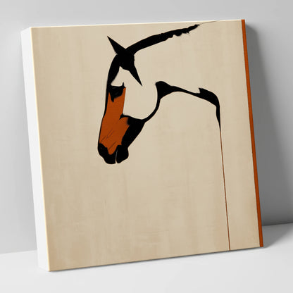 Minimalist Equine Profile horse breed canvas wall art