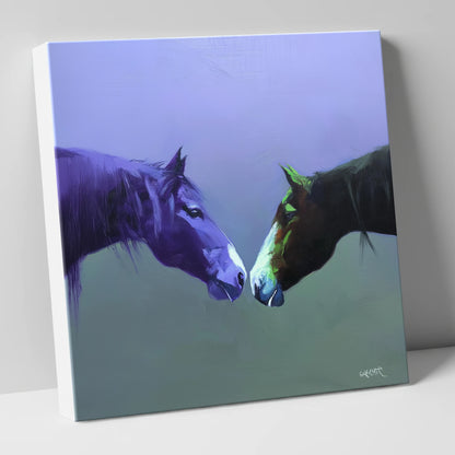 The Quiet Connection horse portrait canvas wall art