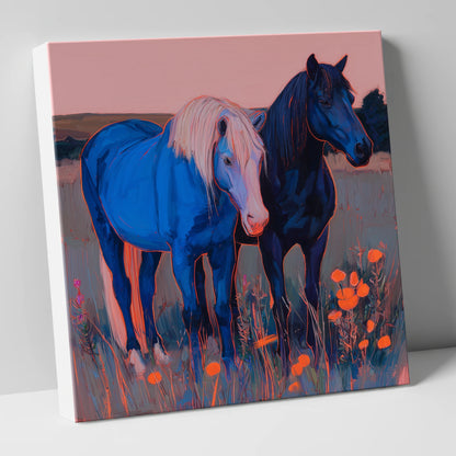 Cobalt Pastures horse landscape canvas wall art