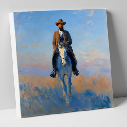 The Luminous Frontier western horse canvas wall art