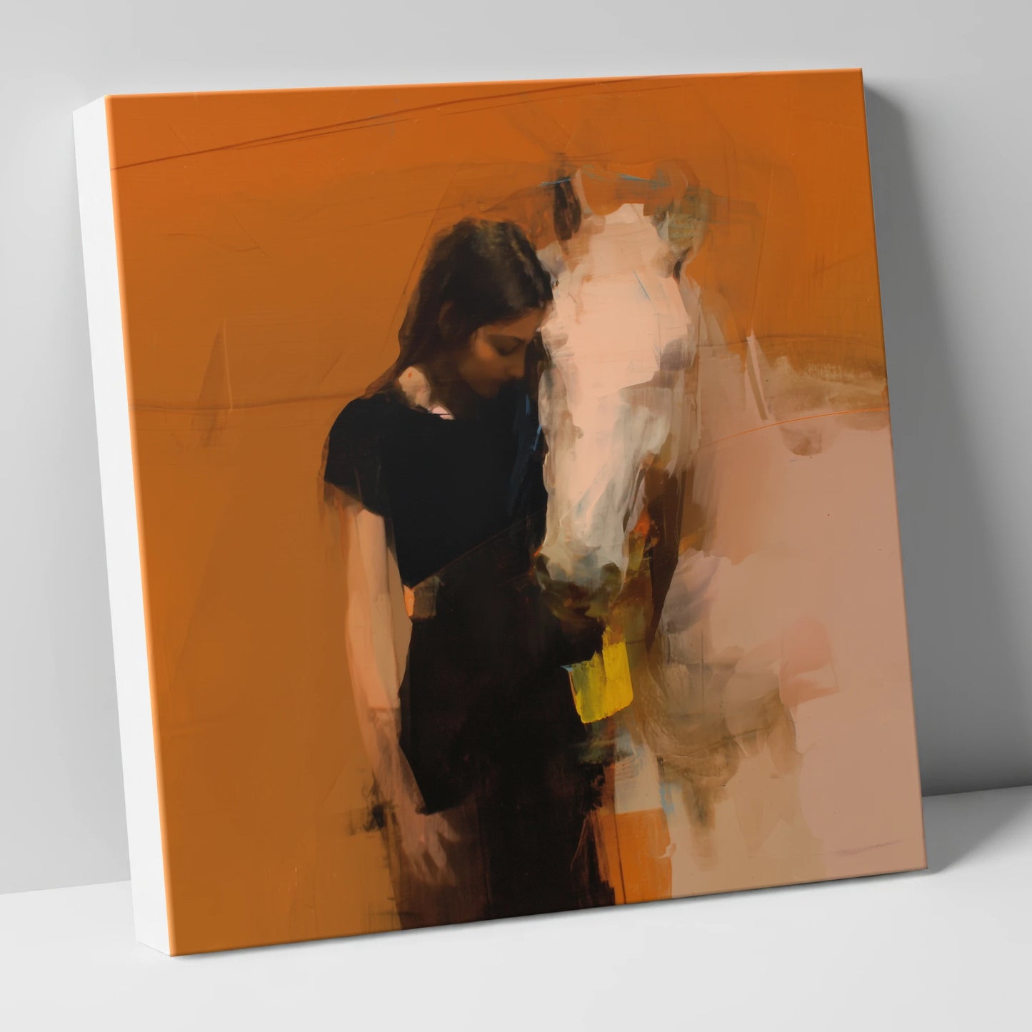 Unspoken Bond horse & rider canvas wall art