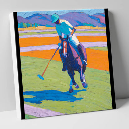Vivid Chukka polo horse canvas wall art