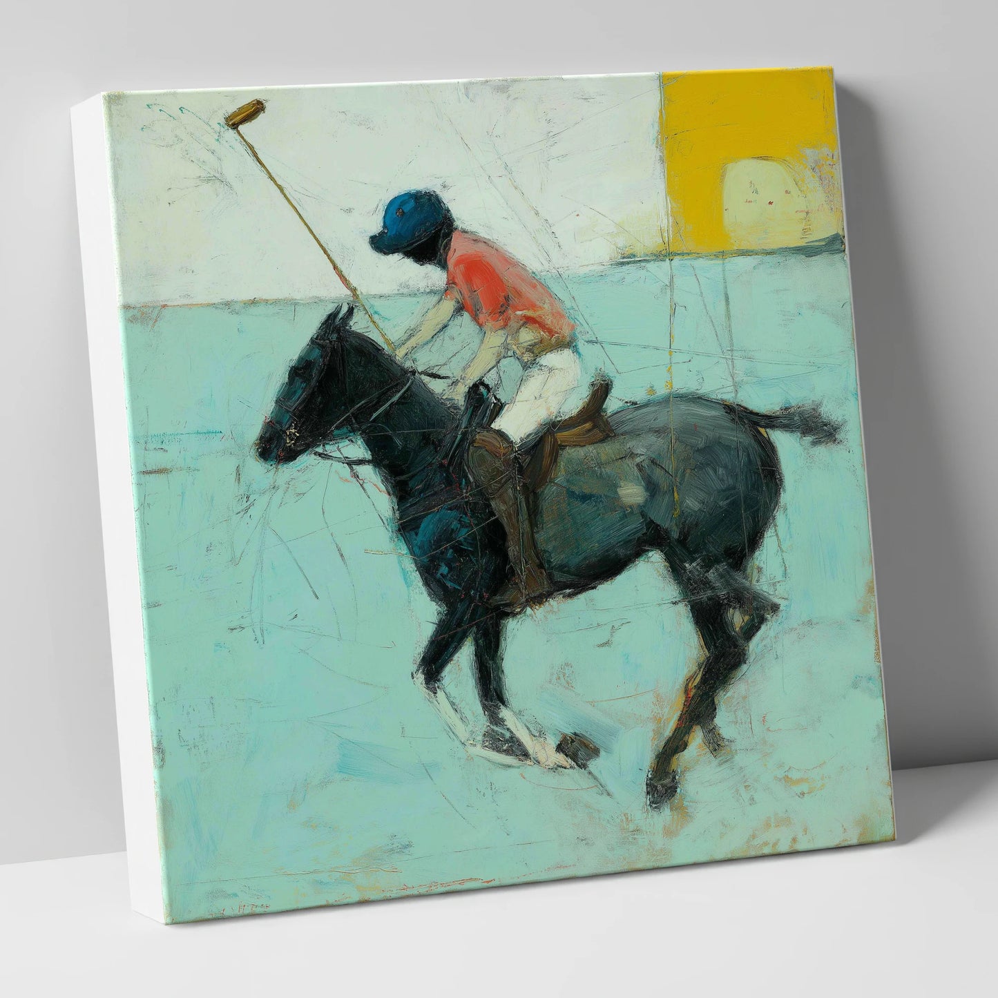 The Forward Swing polo horse canvas wall art