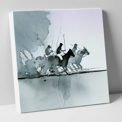 Shadows of the Chukka polo horse canvas wall art