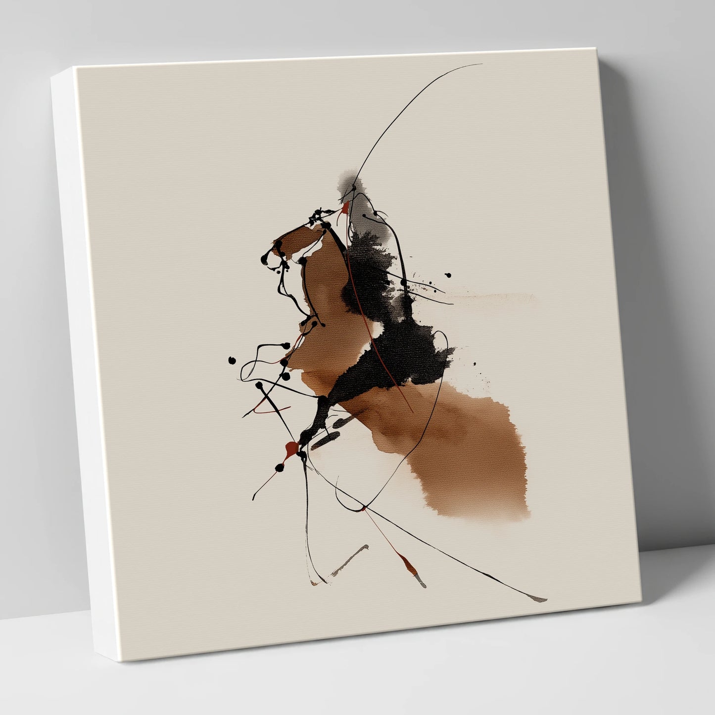 Abstract Equine Energy horse portrait canvas wall art