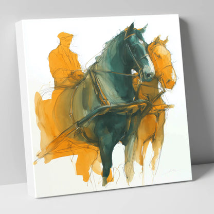 Harnessed Momentum working horse canvas wall art