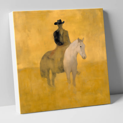 Sunlit Western Solitude western horse canvas wall art