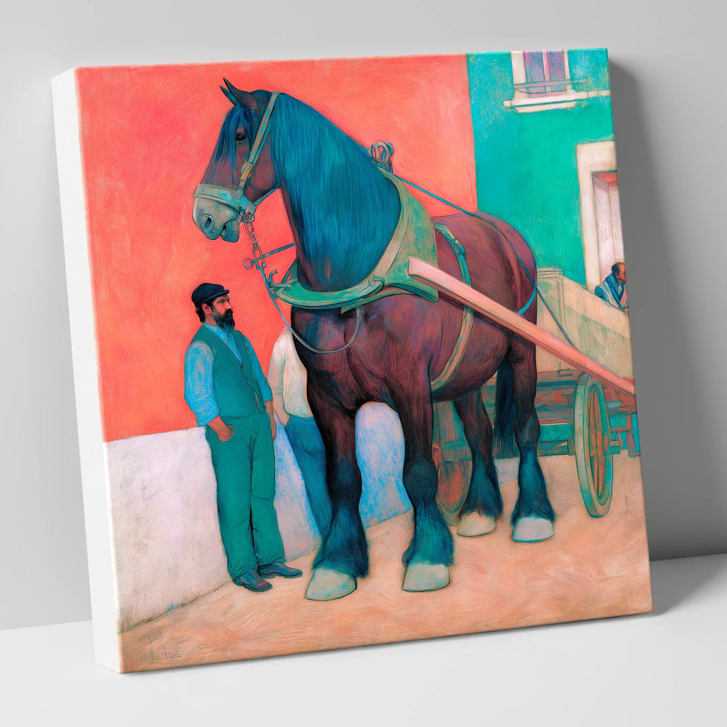 Strength and Stillness working horse canvas wall art