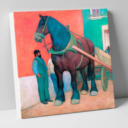 Strength and Stillness working horse canvas wall art