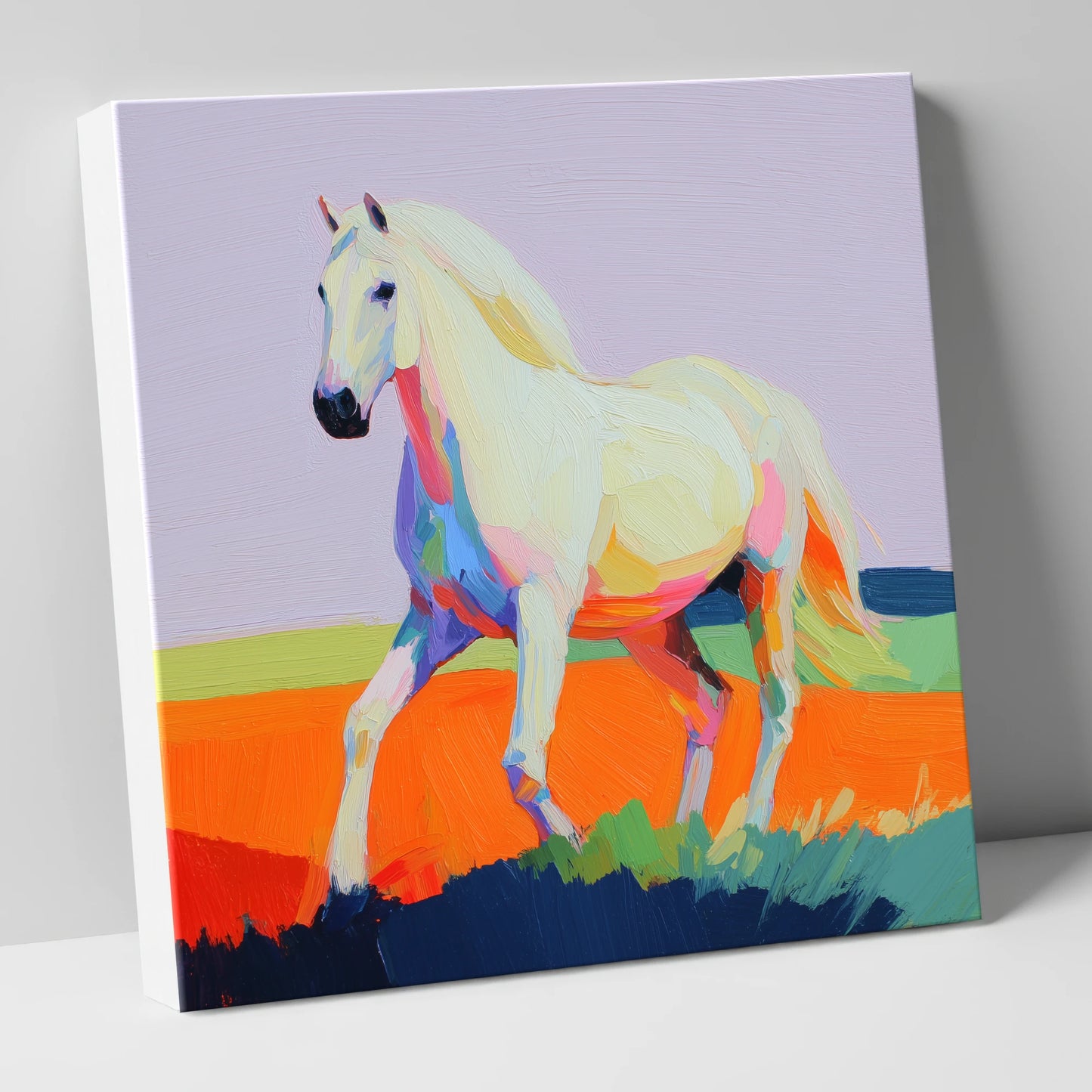 Vibrant Stride horse breed canvas wall art