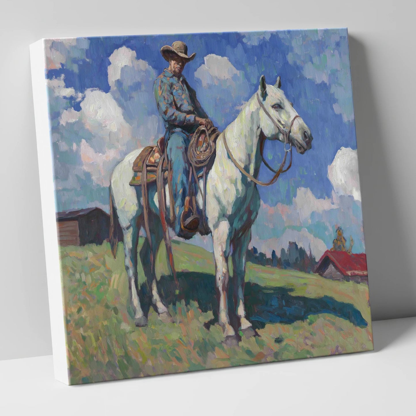 Under A Western Sky western horse canvas wall art