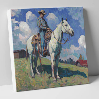 Under A Western Sky western horse canvas wall art