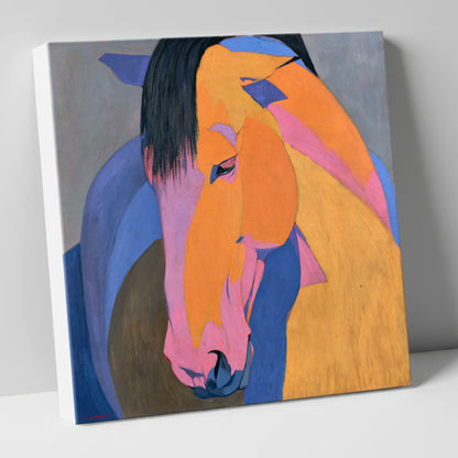 Colourful Painted Horse Portrait horse breed canvas wall art
