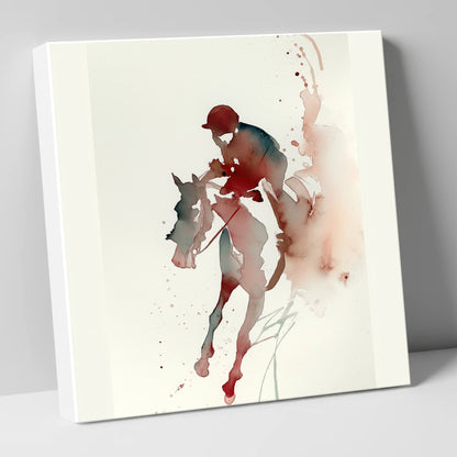 Crimson Gallop racing horse canvas wall art