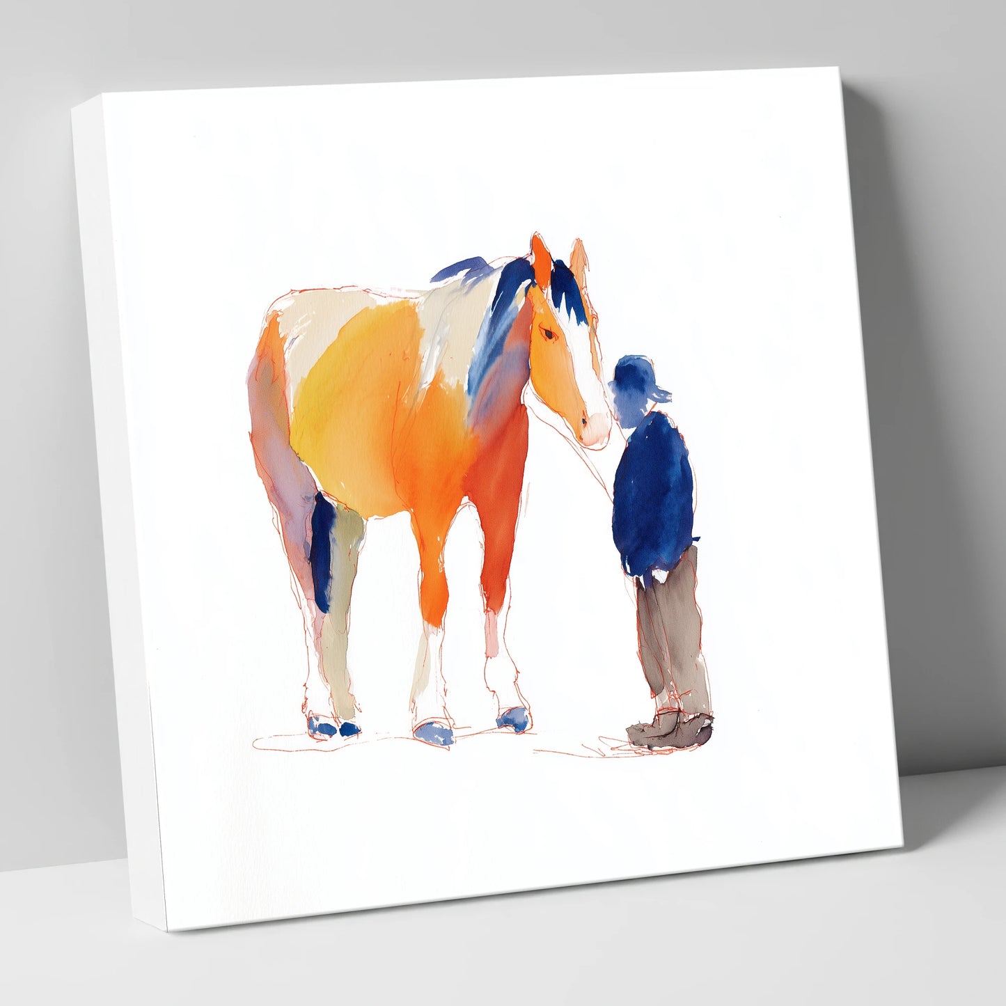 A Quiet Connection working horse canvas wall art