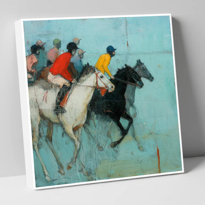 The Inside Rail racing horse canvas wall art