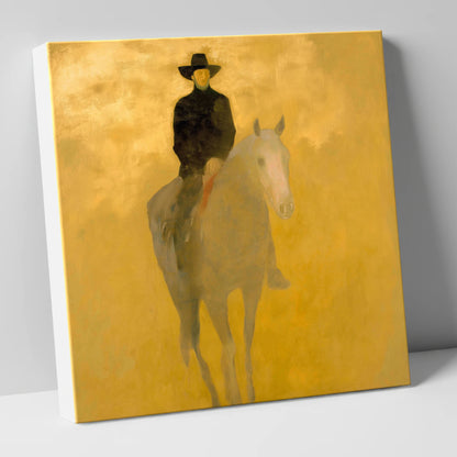 The Golden Trail western horse canvas wall art