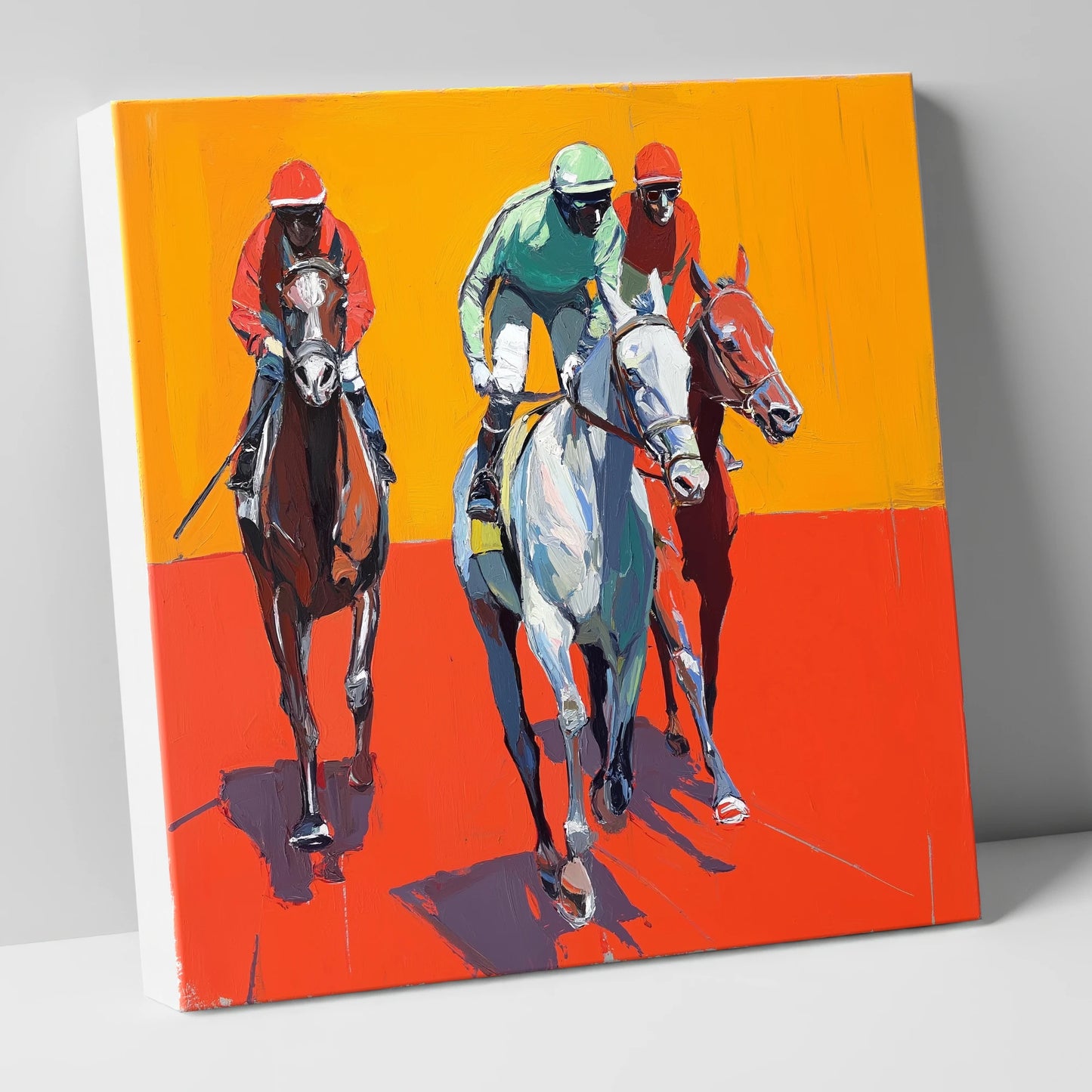 Heat of the Race racing horse canvas wall art