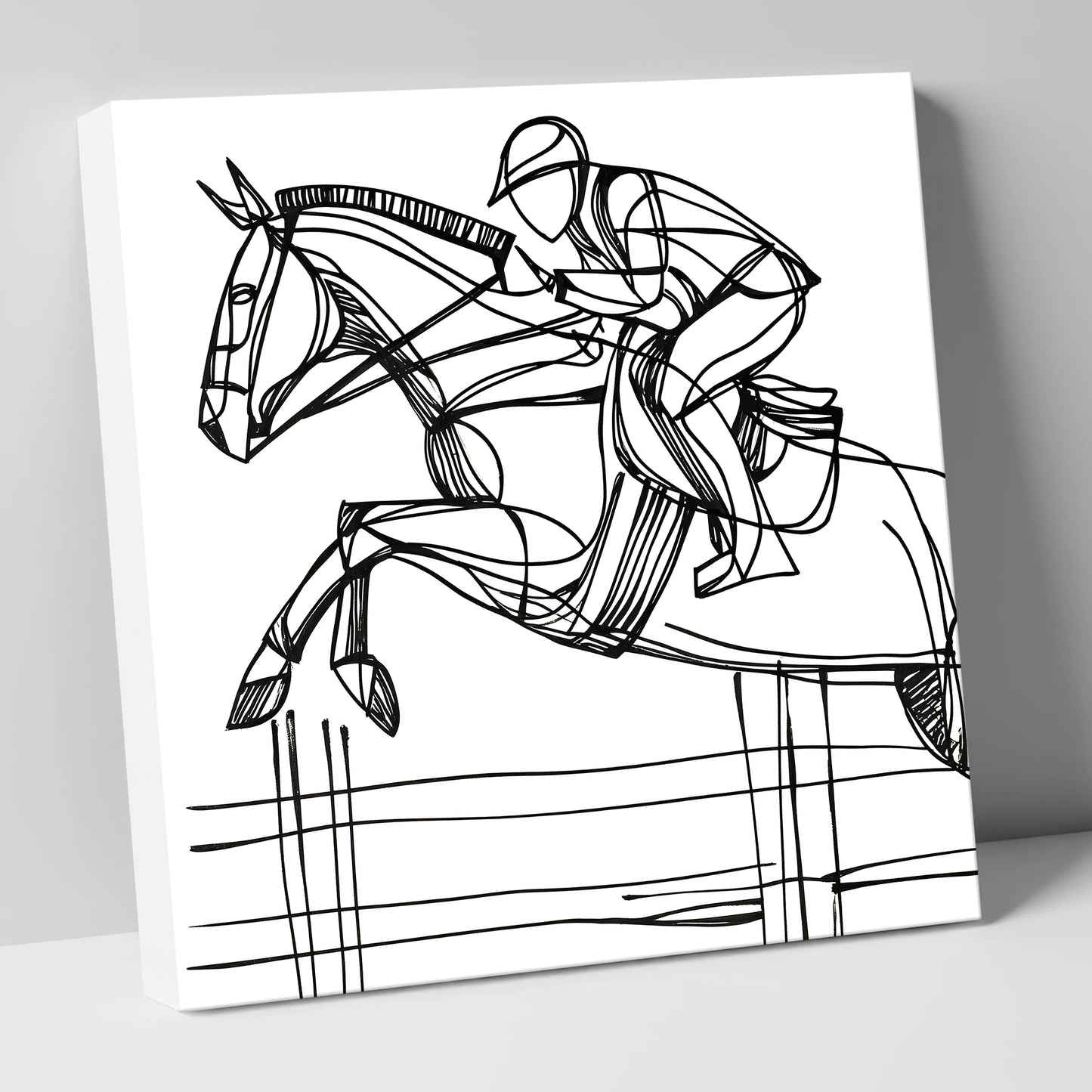 The Perfect Arc show jumping horse canvas wall art
