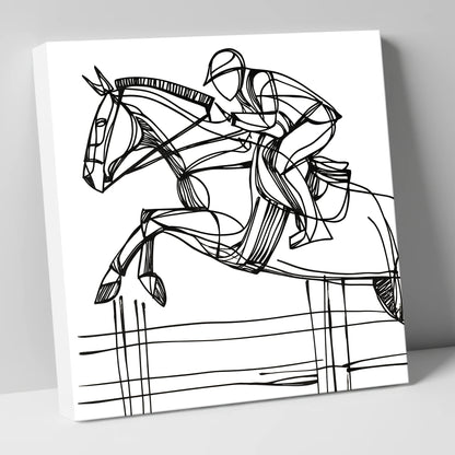 The Perfect Arc show jumping horse canvas wall art