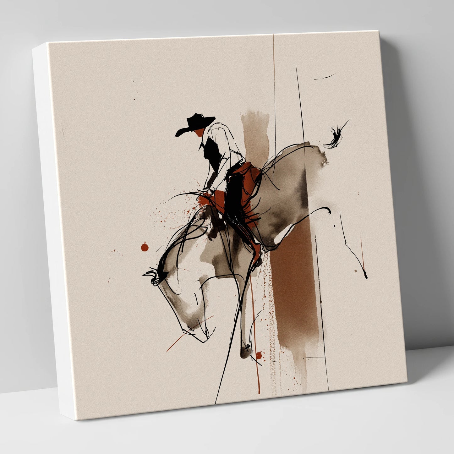Raw Western Energy western horse canvas wall art