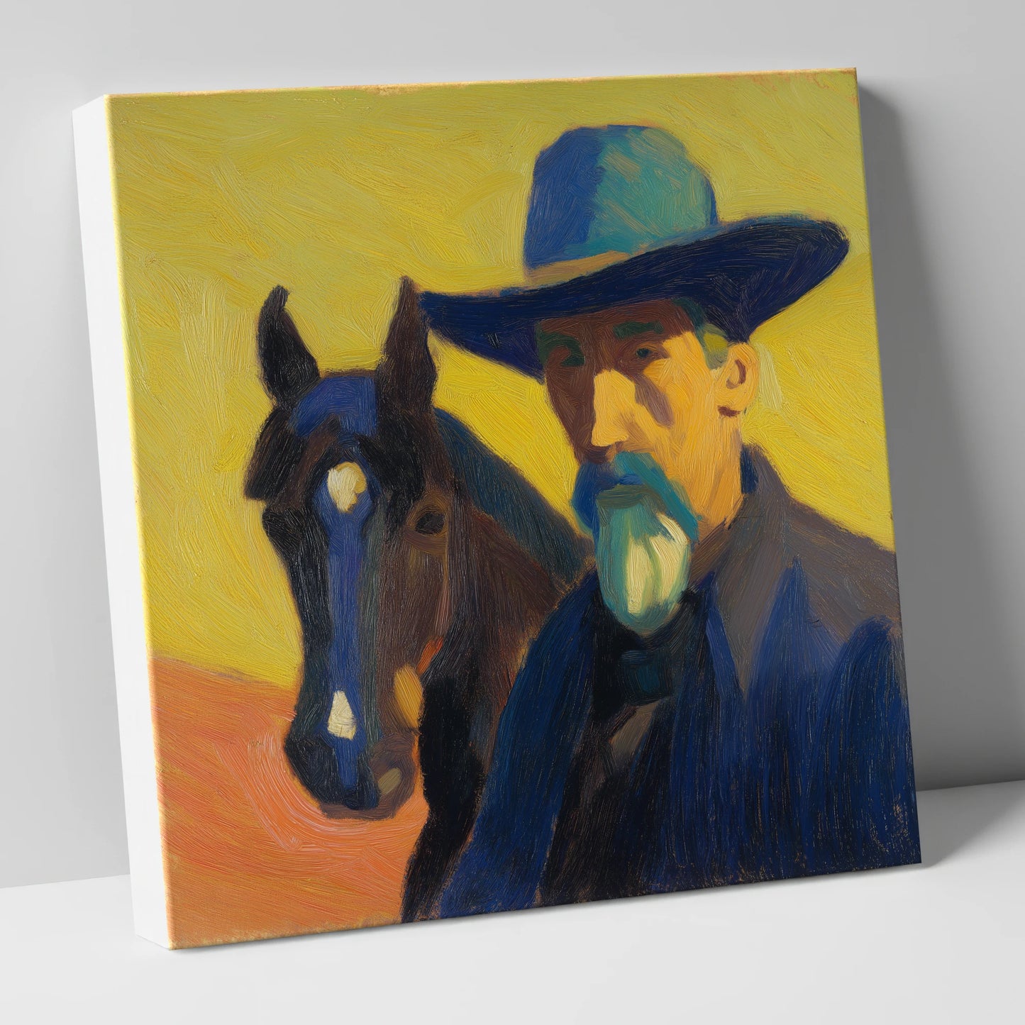 Vibrant Western Bond western horse canvas wall art