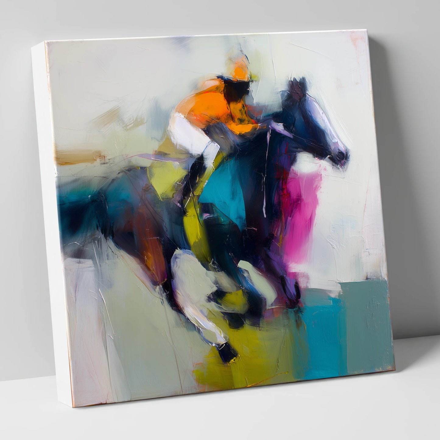 Burst of Speed racing horse canvas wall art