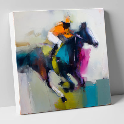 Burst of Speed racing horse canvas wall art