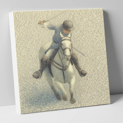 Midfield Precision polo horse canvas wall art