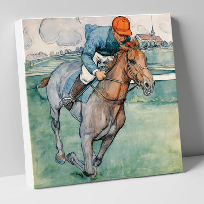 The Final Furlong racing horse canvas wall art