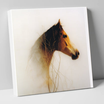 Ethereal Amber Portrait horse portrait canvas wall art