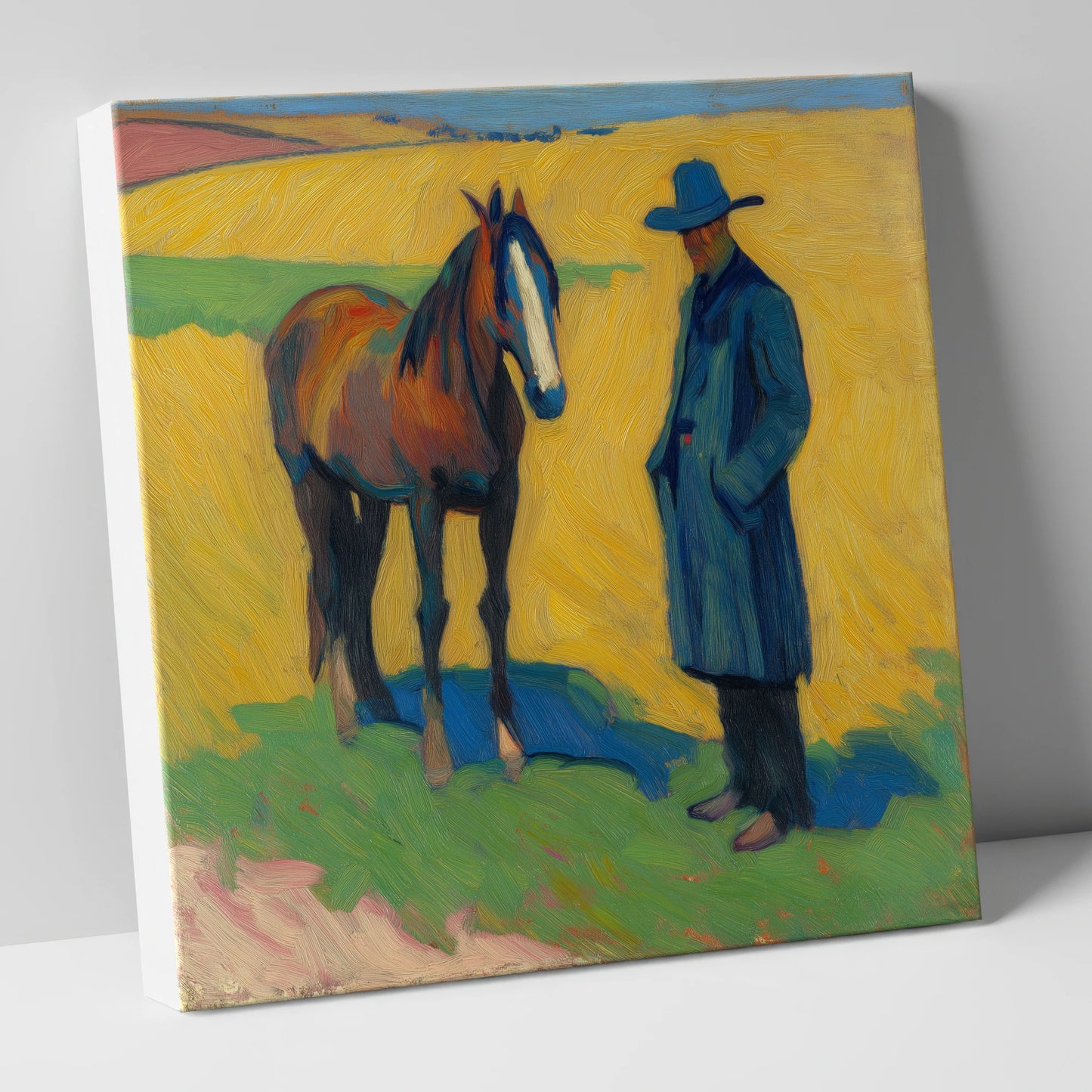 Quiet Western Companions western horse canvas wall art