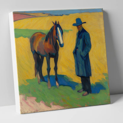 Quiet Western Companions western horse canvas wall art