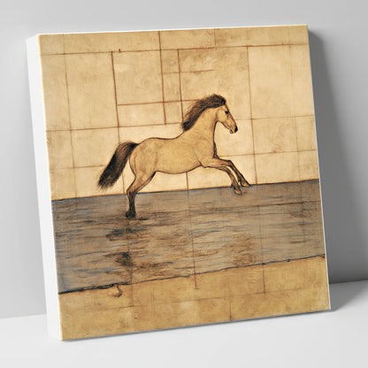 Classical Canter Study horse portrait canvas wall art