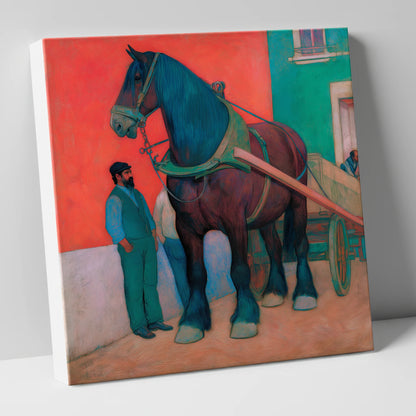 Strength and Stillness working horse canvas wall art