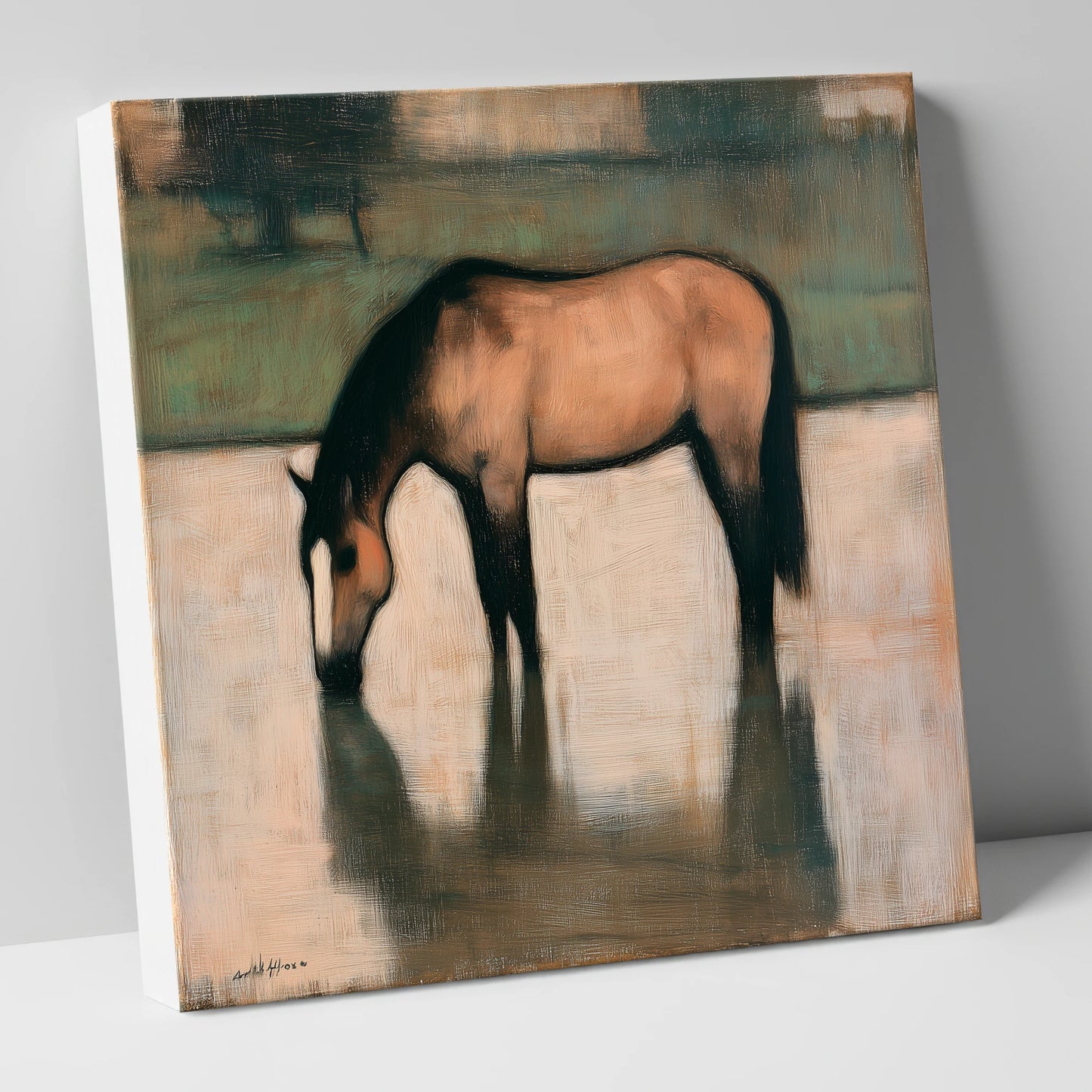 Quiet Reflection horse portrait canvas wall art