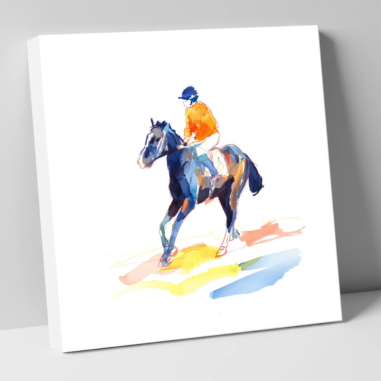 Vivid Racing Colours racing horse canvas wall art