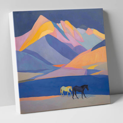 High Mountain Spirits horse landscape canvas wall art