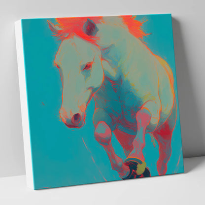 Vibrant Equine Spirit horse portrait canvas wall art