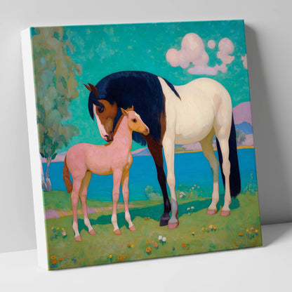 Dreamscape Mare and Foal mare & foal canvas wall art