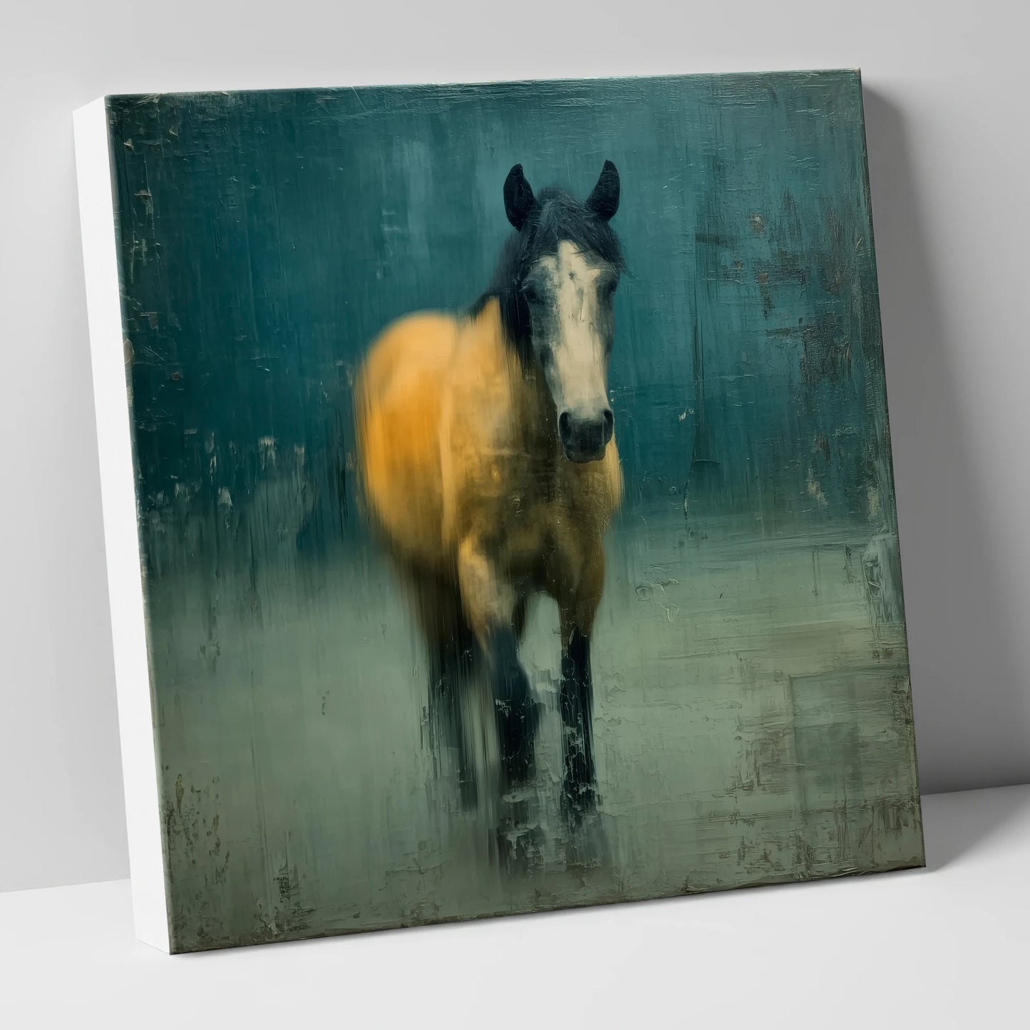 Stepping Through Slate horse portrait canvas wall art
