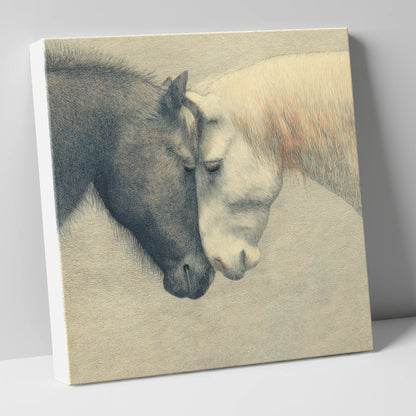 Quiet Harmony horse portrait canvas wall art
