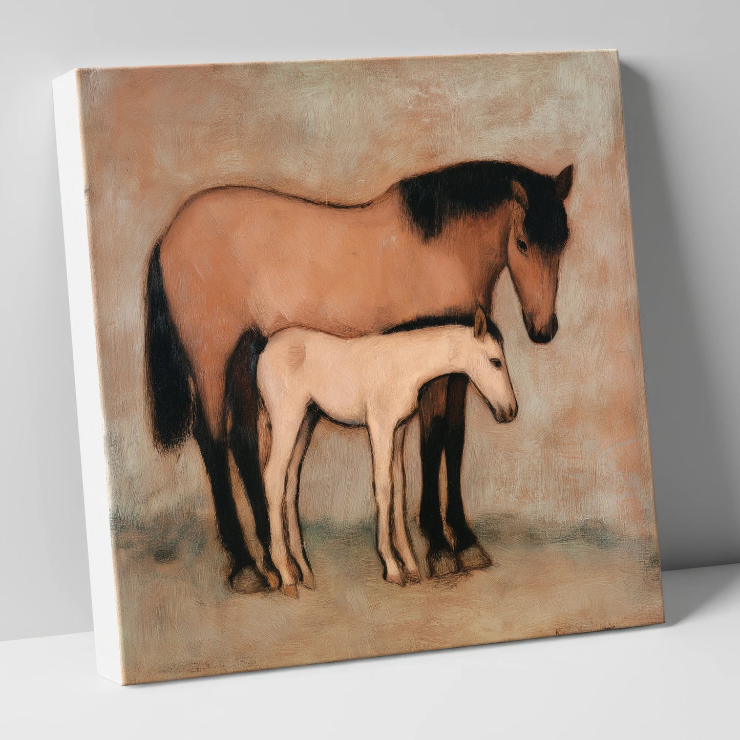 Timeless Bond mare & foal canvas wall art