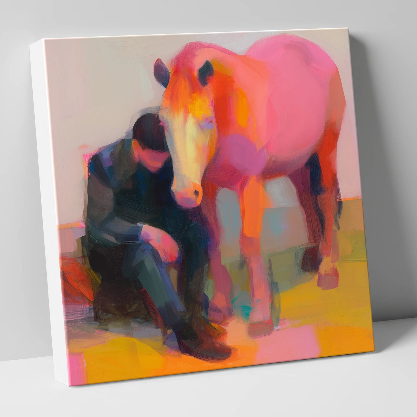 Radiant Solace horse & rider canvas wall art